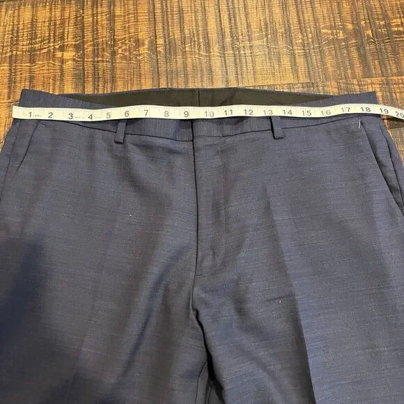 J Crew Ludlow Wool Dress Pants Mens 36x30 Blue  Slim Stretch Office Casual 212​​ - Picture 6 of 7